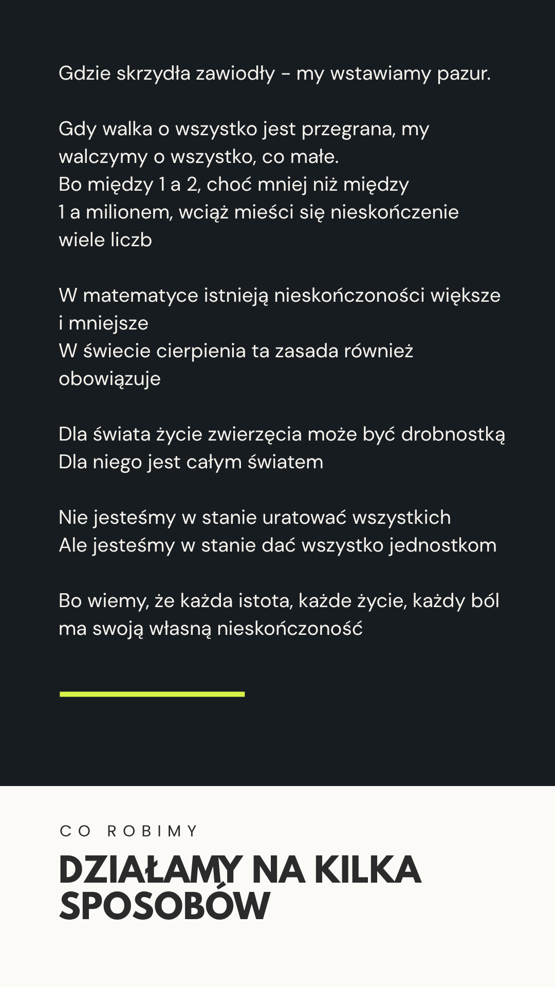 Działamy na kilka sposobów.